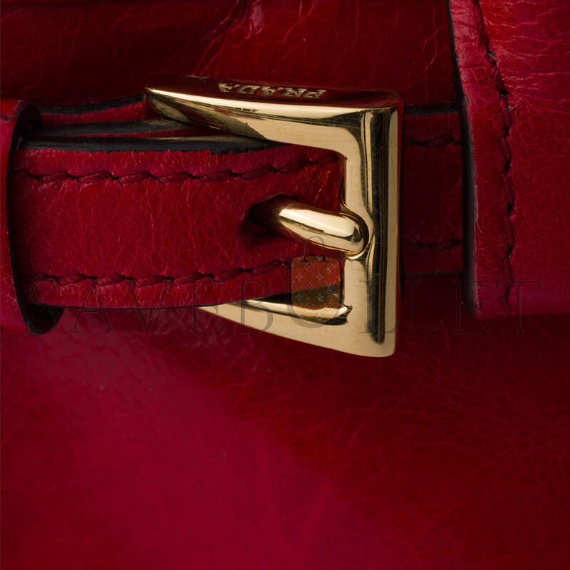 PRADA BONNIE LEATHER MINI HANDBAG 1BA486 (23.5*12*9cm)